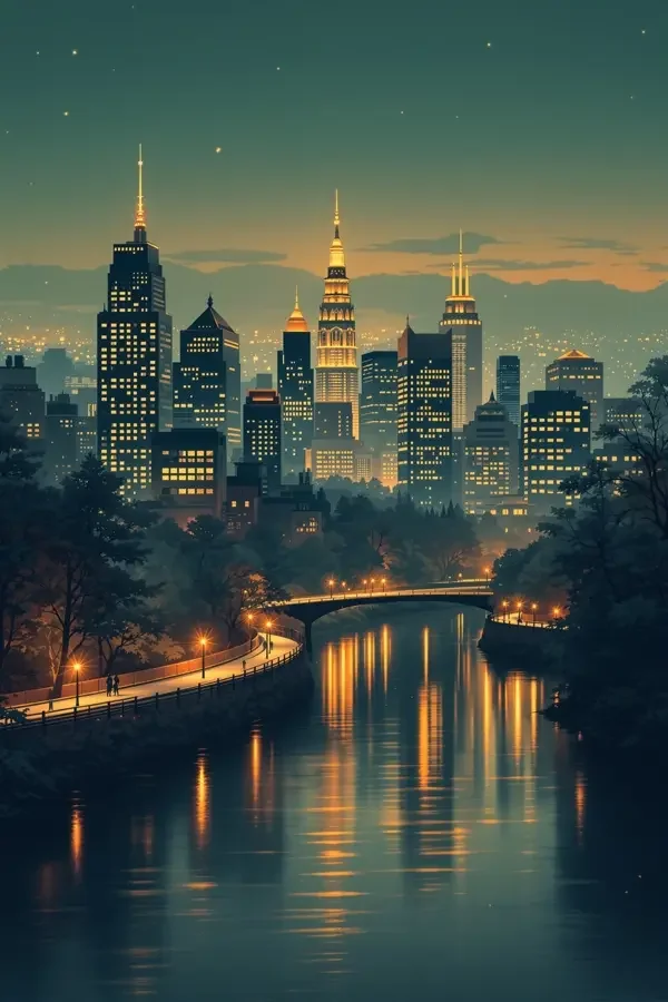 城市暖光